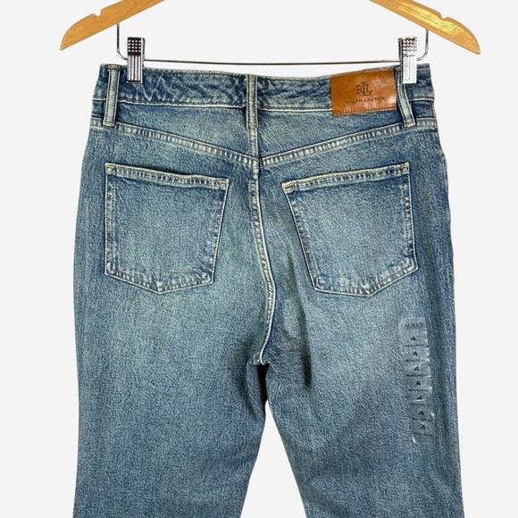 Lauren Ralph Lauren Black Label Mid Rise Straight Leg Jeans Size 4 (4x32) NWOT - Picture 4 of 14
